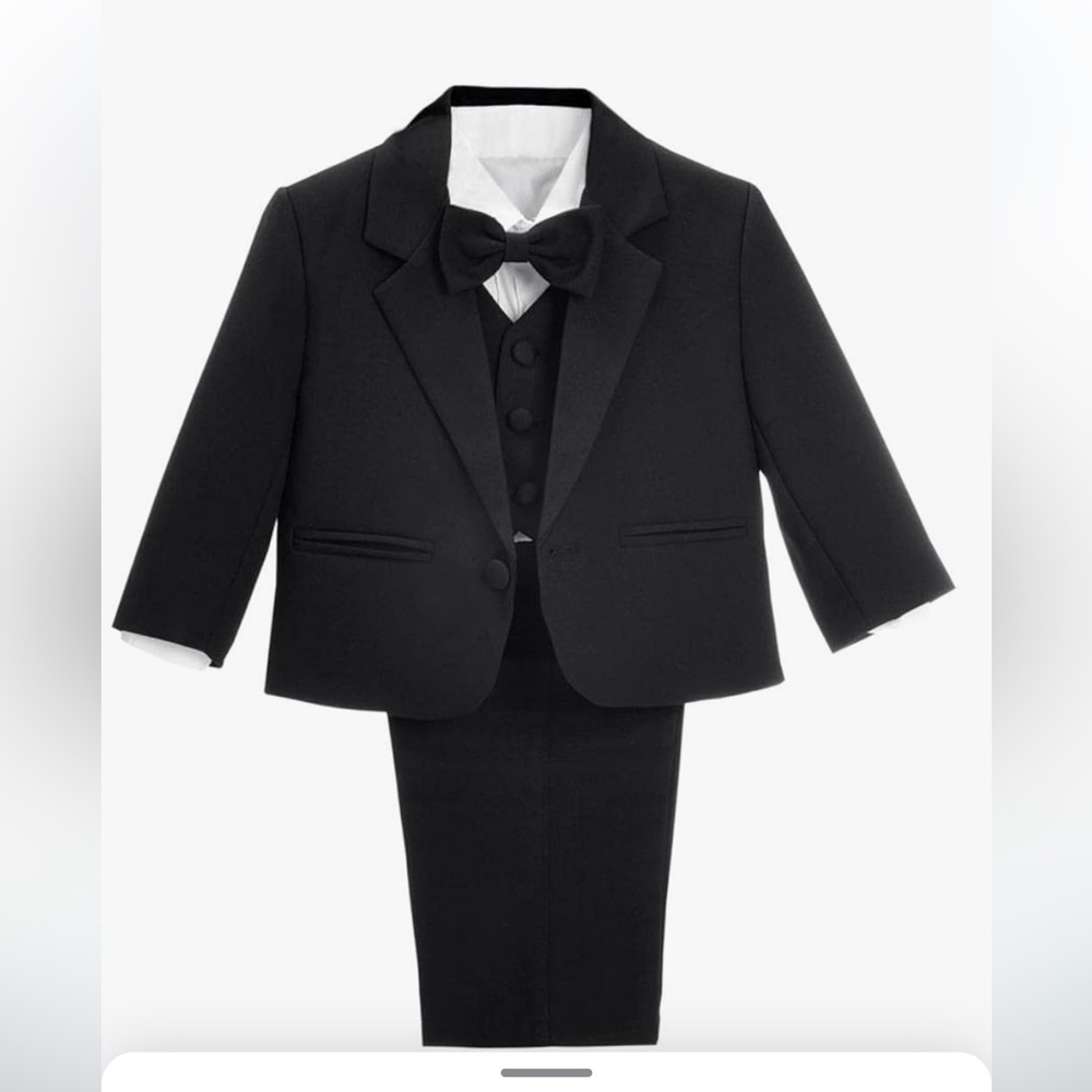 Dressy Daisy Baby Toddler 5 Pcs Set Formal Tuxedo Suit